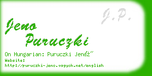 jeno puruczki business card